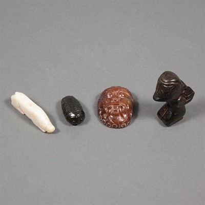 Lot 591 - Group of Four Chinese Archaic Style Jade...