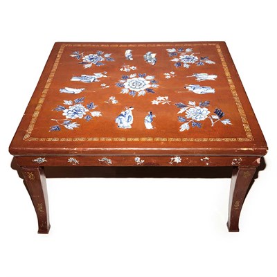 Lot 156 - Chinese Blue and White Porcelain Inlaid Red...