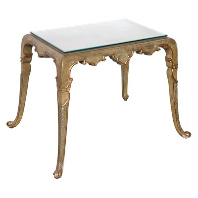 Lot 151 - Continental Green Lacquered and Parcel Gilt...