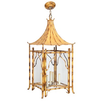 Lot 167 - Regency Style Painted Tole and Bamboo...