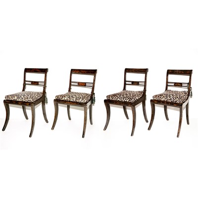 Lot 169 - Set of Four Regency Chinoiserie Decorated...