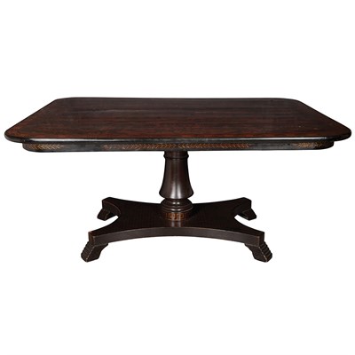Lot 170 - George IV Black Japanned and Parcel Gilt...