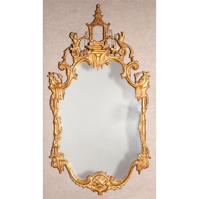Lot 192 - George II Style Giltwood Pier Mirror The...