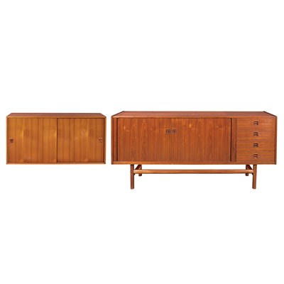 Lot 324 - Danish Teak Cabinet and a Hanging Cabinet....