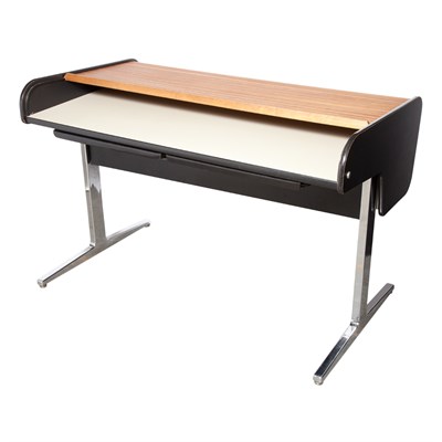 Lot 197 - George Nelson Walnut, Laminate and Aluminum...
