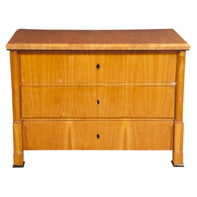 Lot 192 - Biedermeier Part Ebonized Birch Chest of...