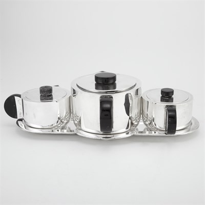 Lot 339 - American Sterling Silver Art Moderne Dinette...