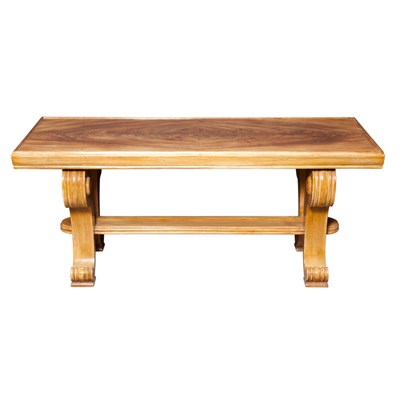 Lot 113 - Art Deco Style Birch Low Table Height 20...