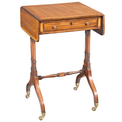 Lot 408 - George III Inlaid Mahogany Work Table Circa...