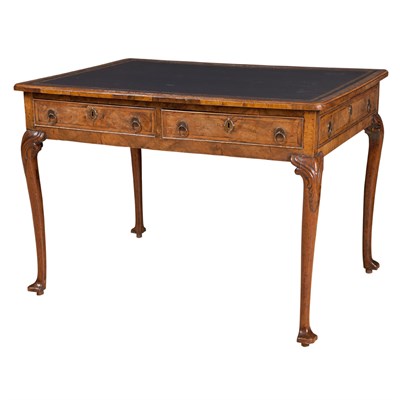 Lot 392 - George II Walnut Writing Table The leather...