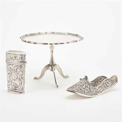 Lot 315 - Group of Three Silver Novelty Articles...