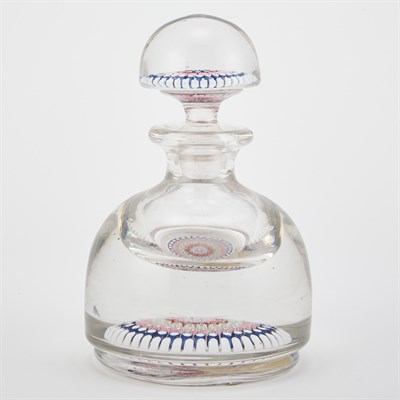 Lot 601 - Two English Millefiori Glass Paperweight...
