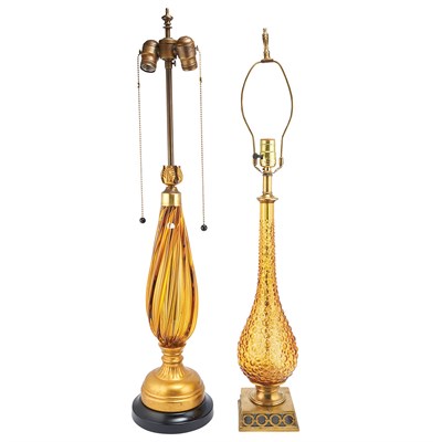 Lot 314 - Murano Blown Glass and Gilt-Wood Lamp Mid 20th...