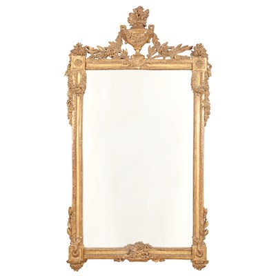 Lot 318 - Louis XVI Giltwood and Painted Pier Mirror...
