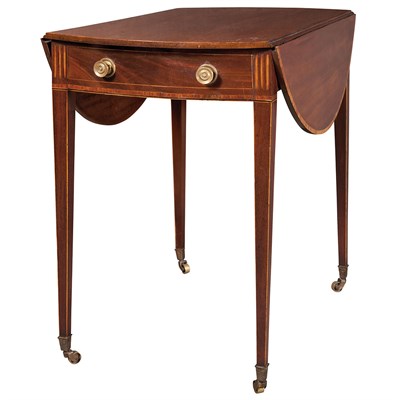 Lot 380 - George III Inlaid Mahogany Pembroke Table...