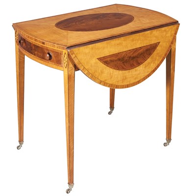 Lot 391 - George III Inlaid Satinwood and Mahogany...