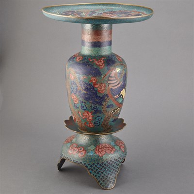 Lot 308 - Chinese Cloisonne Vase Decorated with Dragon...
