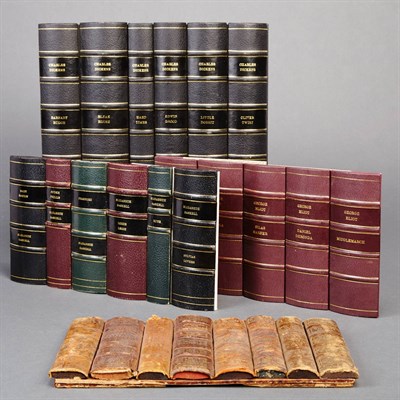 Lot 583 - Group of Faux Leather Book Fronts Some with...