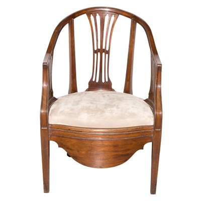Lot 224 - Continental Barrel Back Mahogany Armchair 19th...