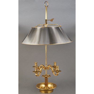 Lot 288 - Regency Style Brass Bouillotte Lamp with Metal...