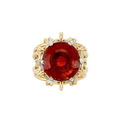 Lot 58 - Gold, Platinum, Citrine and Diamond Ring, Mellerio, France