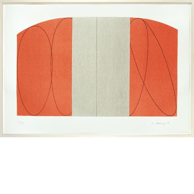 Lot 146 - Robert Mangold (b. 1937) RED/GRAY ZONE Color...
