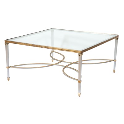 Lot 232 - French Steel and Brass Low Table In the manner...