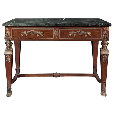 Lot 478 - Empire Style Gilt-Metal Mounted Mahogany...