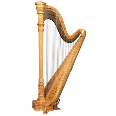 Lot 219 - Lyon & Healy Maple Harp Orchestral model,...