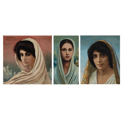 Lot 134 - 20th Century School (i) Portrait of a Veiled...