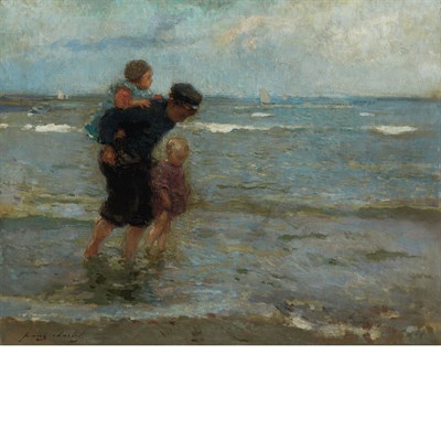 Lot 11 - Frantz Charlet Belgian, 1862-1928 Walking in...