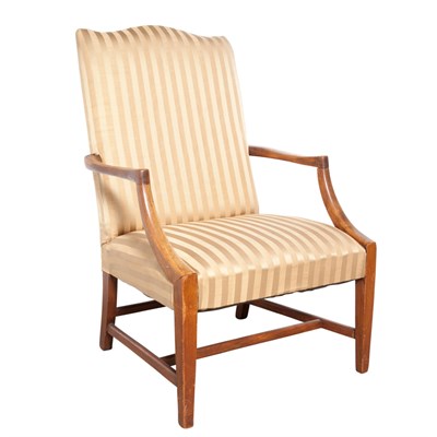 Lot 340 - George III Style Upholstered Open Armchair