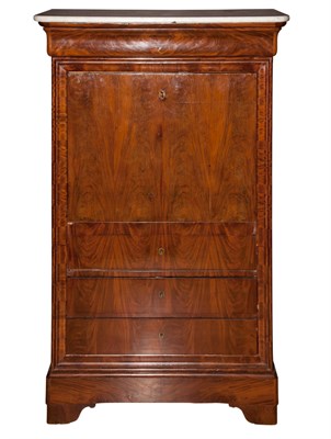 Lot 302 - Louis Philippe Marble Top Mahogany Secretaire...