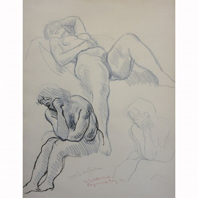 Lot 73 - Moses Soyer American, 1899-1974 (i) Model...