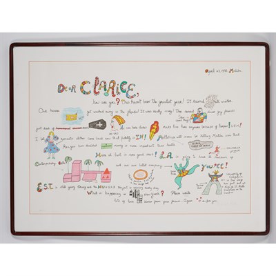 Lot 1 - Niki de Saint Phalle French, 1930-2000 DEAR...