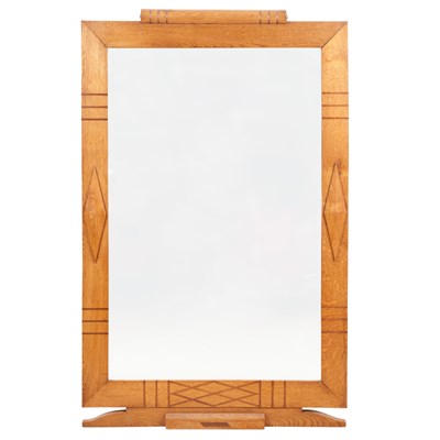 Lot 122 - Art Deco Style Oak Framed Mirror Height 67...