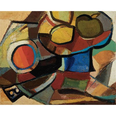Lot 24 - Gio Calucci Italian, 1892-1974 Fruit on Plate,...