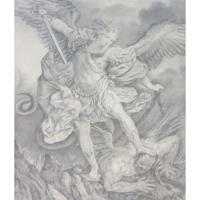 Lot 25 - After Guido Reni Saint Michael Victorious Over...
