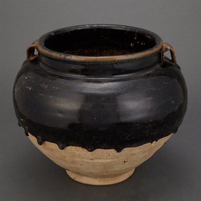 Lot 76 - Chinese Black Glazed Stoneware Jar Jin/Yuan...