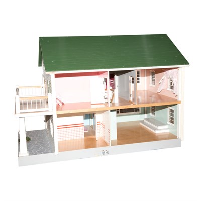 Lot 176 - Painted Wood Dollhouse; Together with a Group...