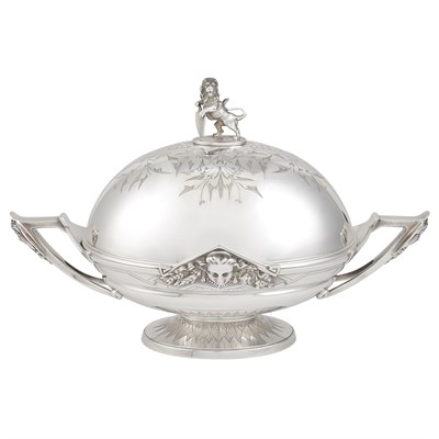 Lot 224 - Gorham Sterling Silver Butter Dish Circa 1875...