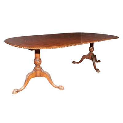Lot 464 - George III Style Double Pedestal Dining Table...