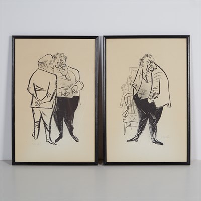 Lot 106 - William Gropper [COURTROOM SCENES] Six...