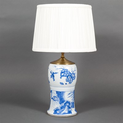 Lot 356 - Chinese Blue and White Glazed Porcelain Vase...