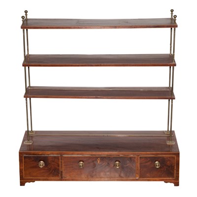 Lot 275 - George III Inlaid Mahogany and Brass...