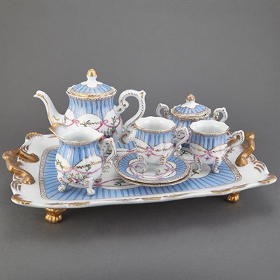 Lot 321 - Limoges Porcelain Tete-a-Tete Length of tray...