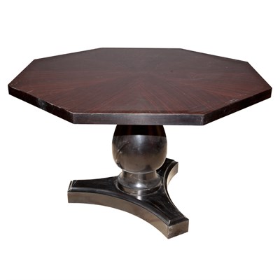 Lot 306 - Part Ebonized Rosewood Single Pedestal Center...