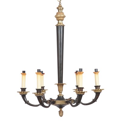 Lot 388 - Pair of Empire Style Gilt and Patinated-Metal...