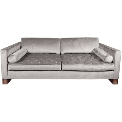 Lot 364 - 21st Century Design Sofa Gray silk velvet and...