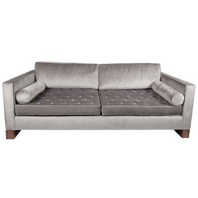 Lot 365 - 21st Century Design Sofa Gray silk velvet and...